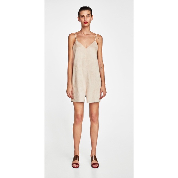 Faux Suede Jumpsuit - Picture 2 of 3